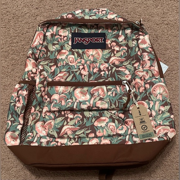 JanSport Mushroom XL Backpack 17” Computer Bag Shoulder Straps 15” Laptop Sleeve